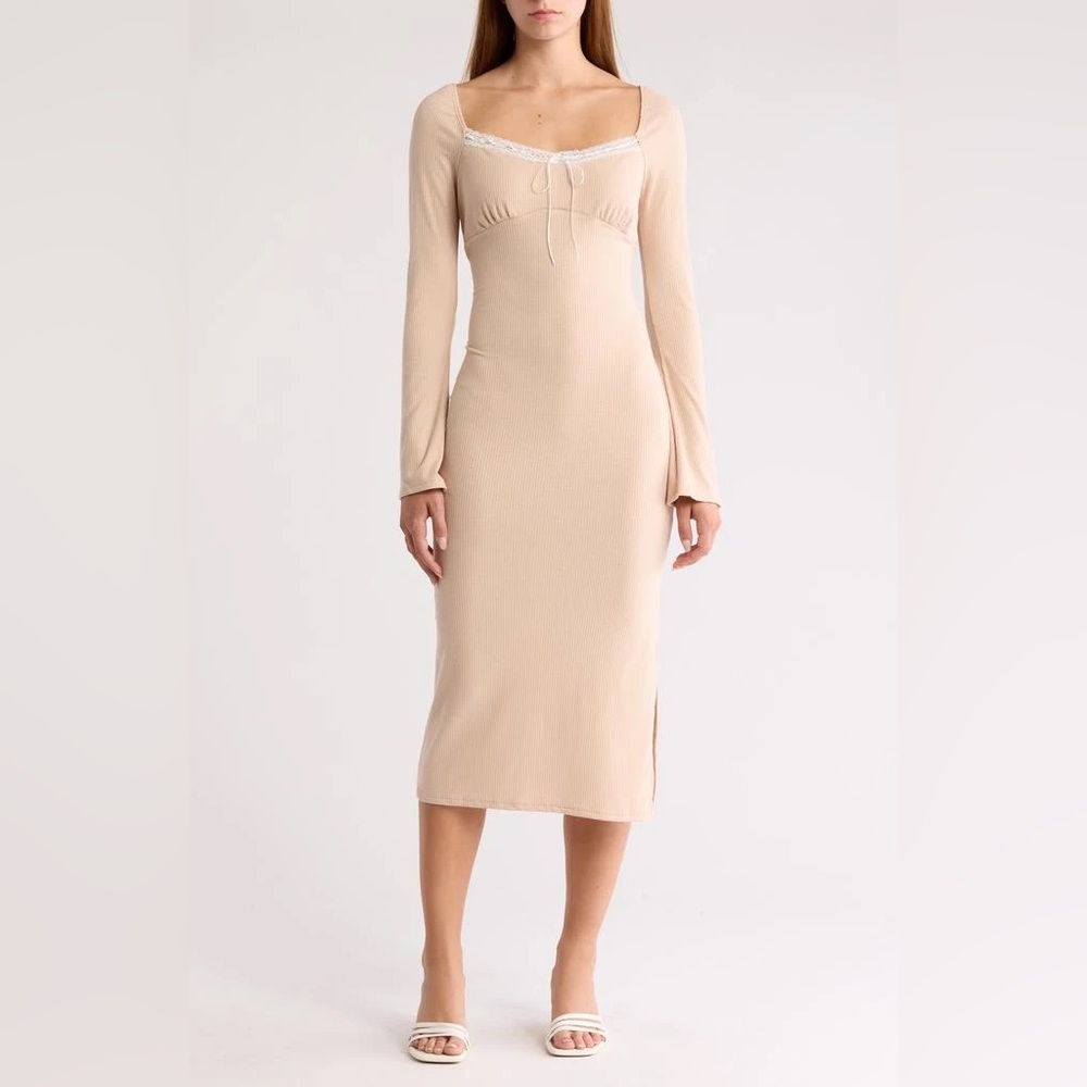 Lush Bow Maxi Long Dress